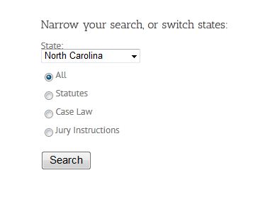 Law of Self Defense Search Function