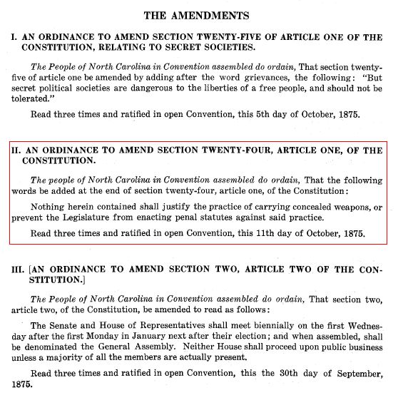 1875 Amendments to NC Constitution